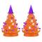 Mr. Halloween 5.4" Orange Ceramic Trees Set